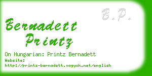 bernadett printz business card